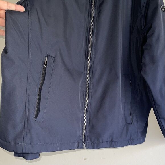 Calvin Klein Navy Blue Zip Up Jacket Men XL Classic Long Sleeve High Mock Neck - Picture 3 of 14